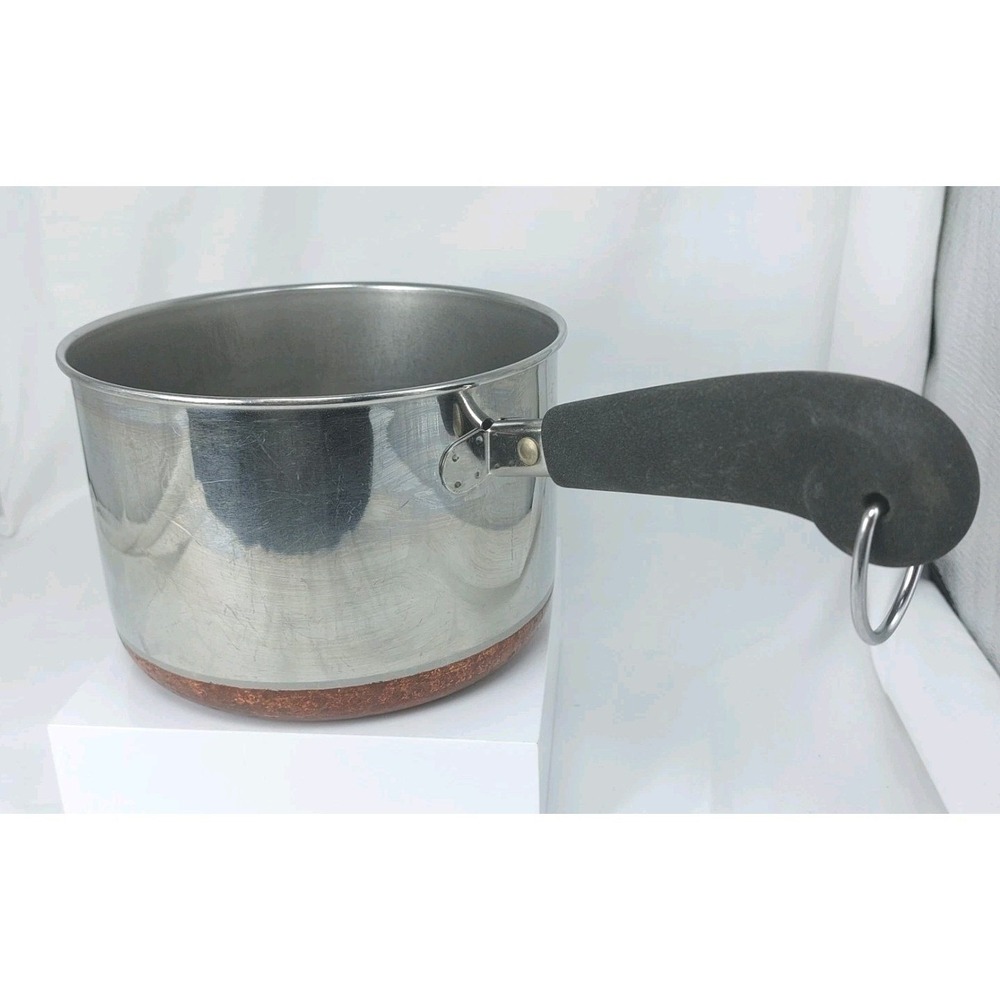 Vintage Revere Ware 1801 Copper Bottom  2 Qt Saucepan Only